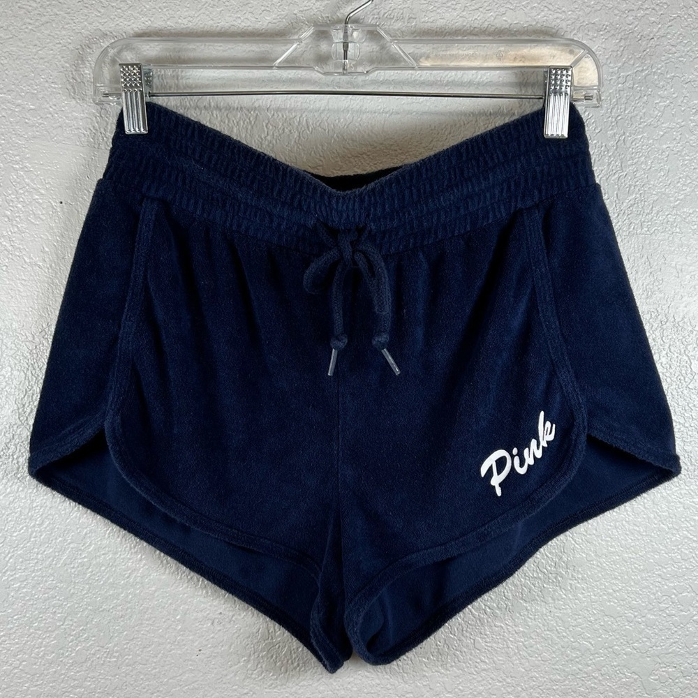 ♠️PINK Victoria’s Secret Navy Terry Cloth Shorts – Size Medium